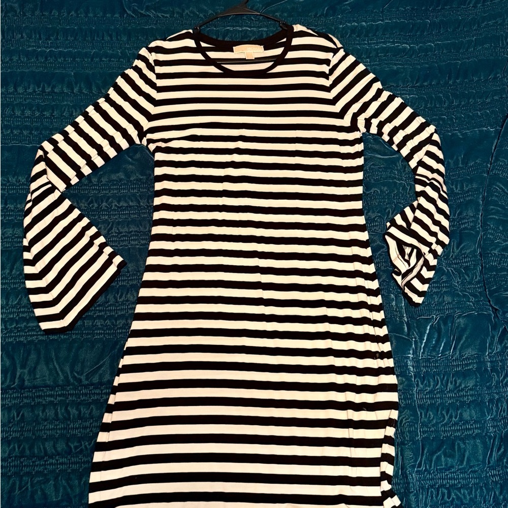 Michael Kors Striped Black and White Dress
